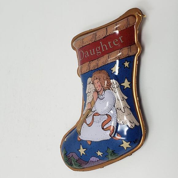 1997 Hallmark Daughter Pressed Tin Keepsake Holiday Christmas Ornament - Picture 10 of 11
